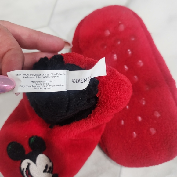 Disney Red Mickey Mouse Kids Slippers - Picture 7 of 10